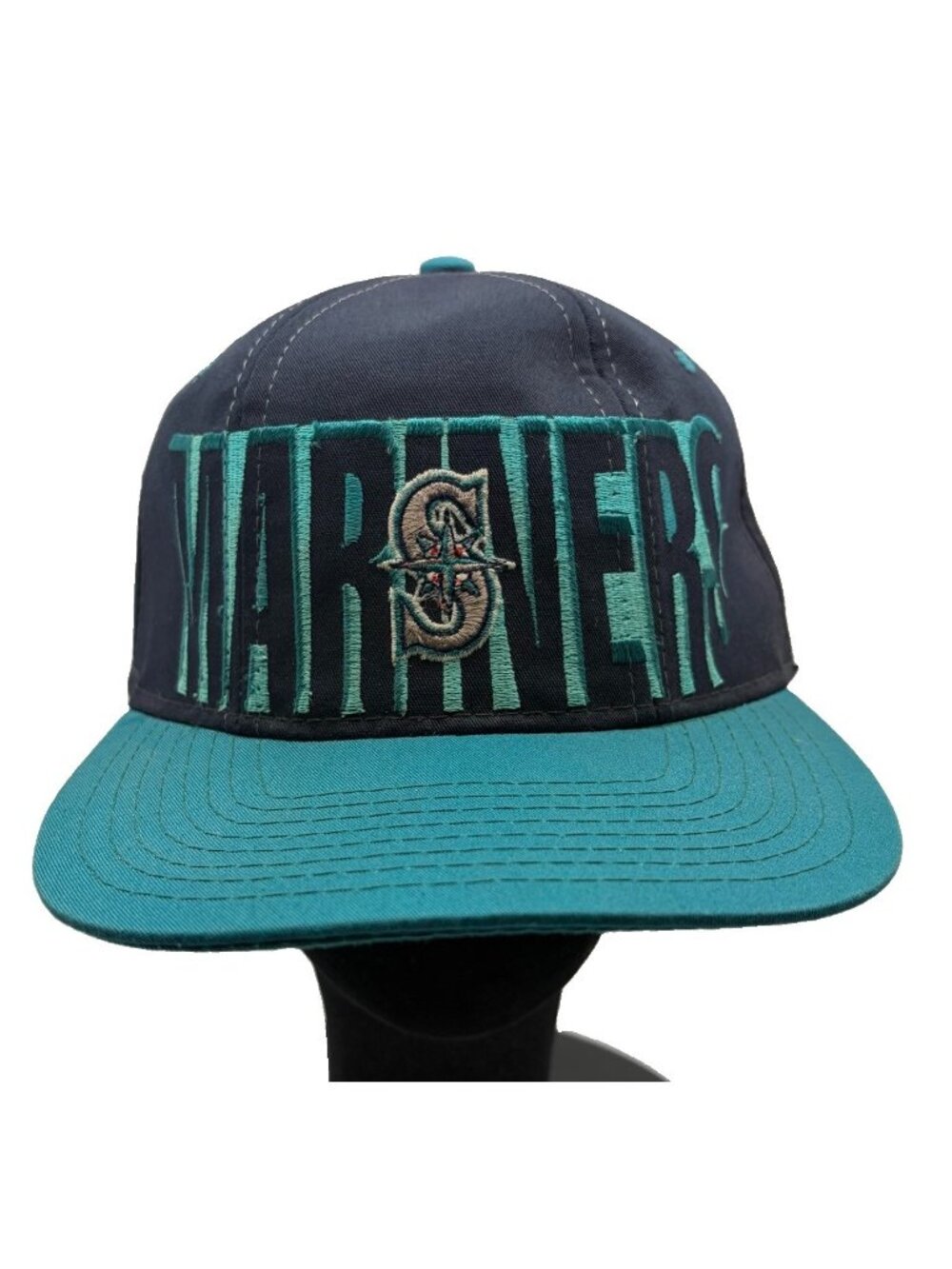 Seattle Mariners Starter Tri-Power Vintage 90's Spell Out Logo Snapback Hat Cap